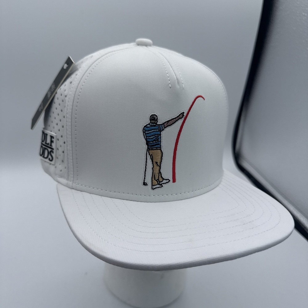 Golf Gods Australia Tour Pro Mad Slicer Hat Cap Unisex White Trucker Snap Back